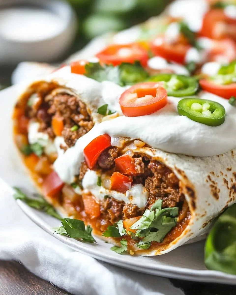 Classic Beef and Bean Burritos Recipe image