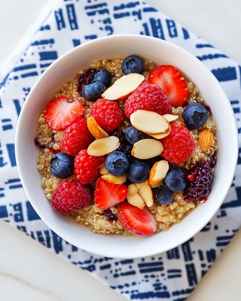 Classic Berry Almond Breakfast Quinoa shot
