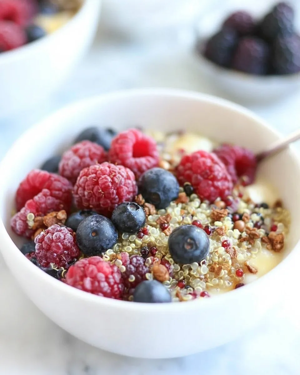 Homemade Berry Quinoa Breakfast Bowls photo