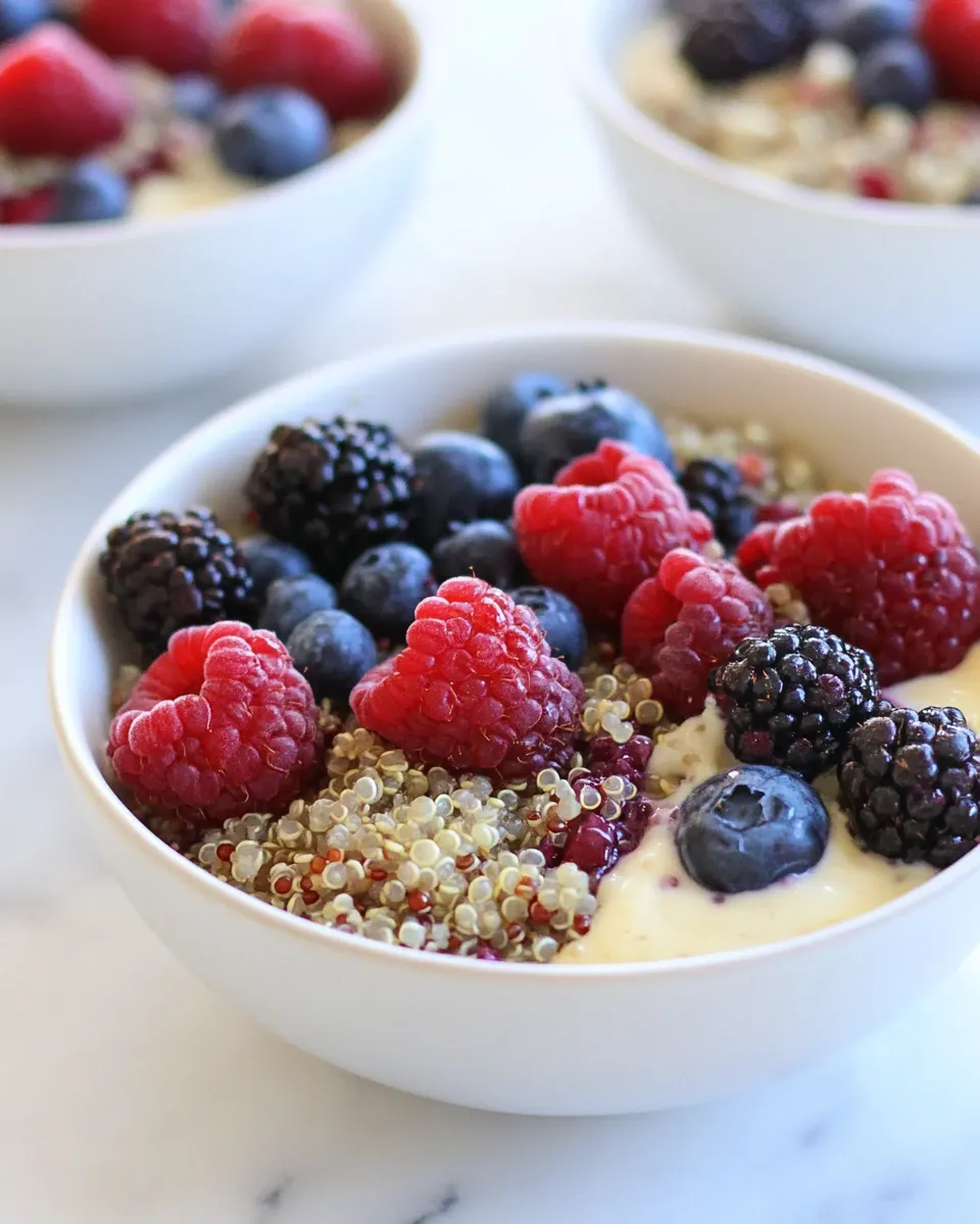 Easy Berry Quinoa Breakfast Bowls recipe photo