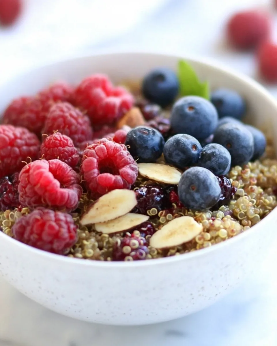 Healthy Berry Quinoa Breakfast Bowls shot
