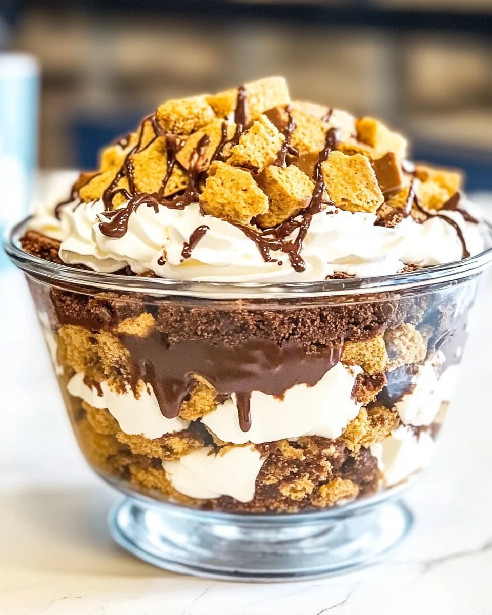 Easy Butterfinger Brownie Trifle recipe photo