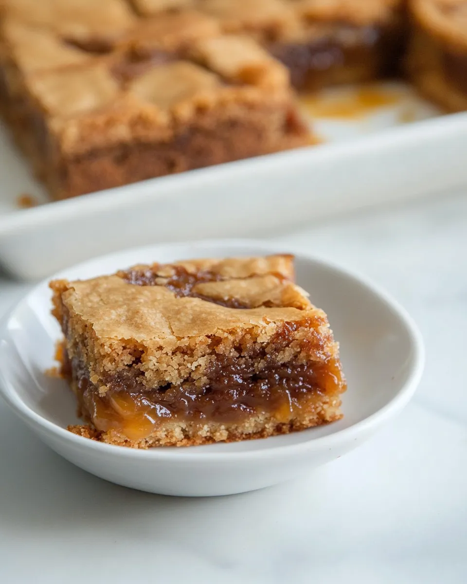 Easy Butterscotch Caramel Blondies recipe photo