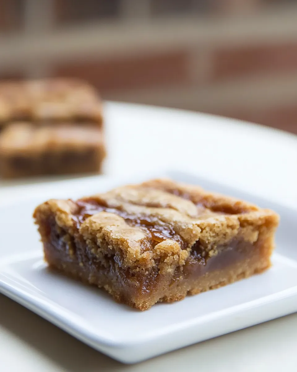Delicious Butterscotch Caramel Blondies shot