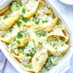 Homemade Chicken Broccoli Garlic Alfredo Shells photo