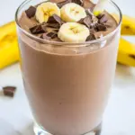 Homemade Chocolate Peanut Butter Banana Shake photo