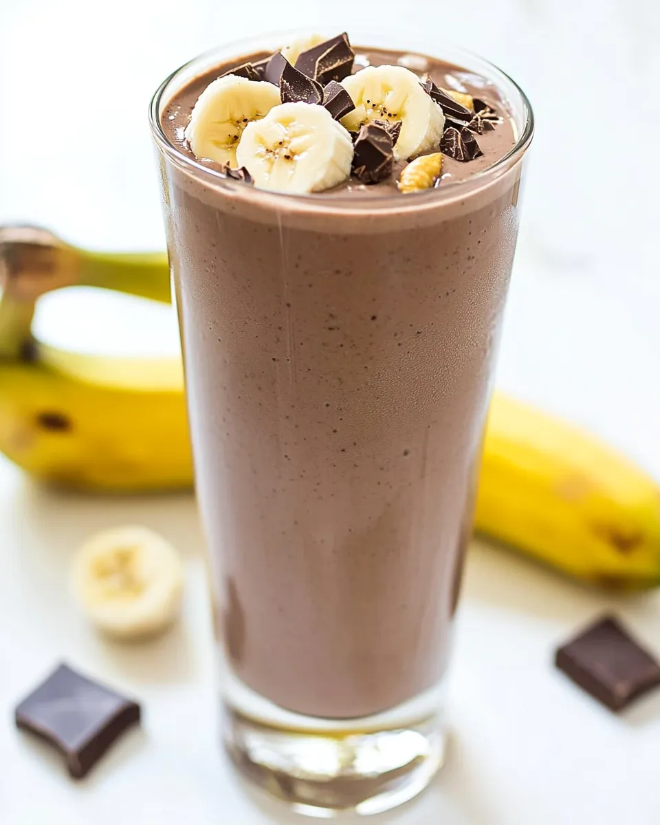 Classic Chocolate Peanut Butter Banana Shake image