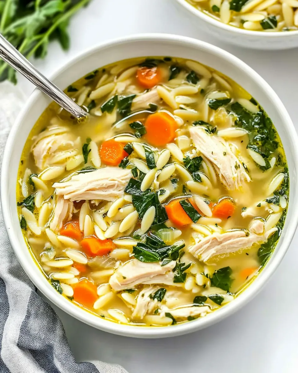 Classic Easy Lemon Chicken Orzo Soup Recipe image