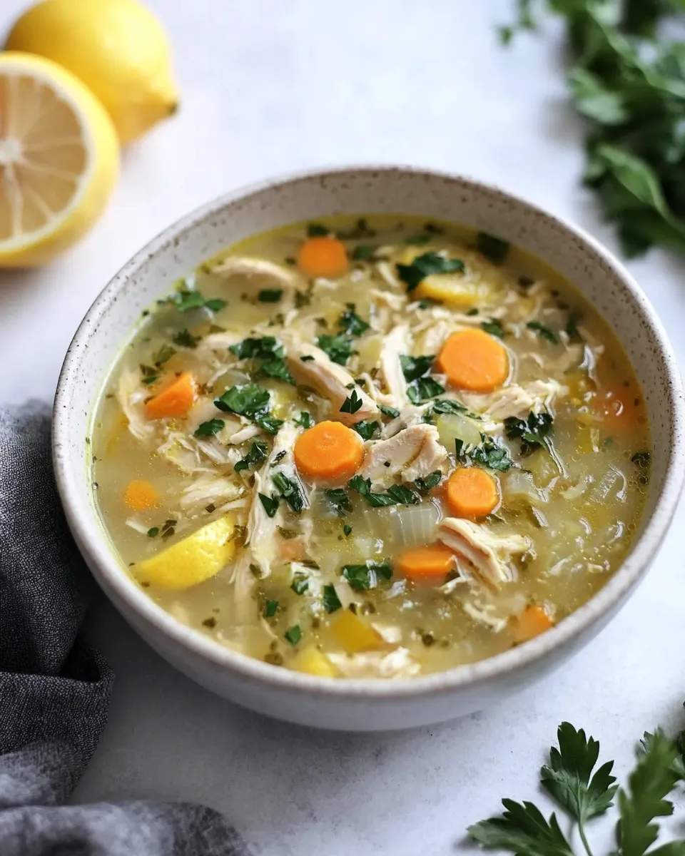 Quick Easy Lemon Chicken Soup. photo