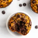 Homemade Healthy Banana Chocolate Chip Muffins photo