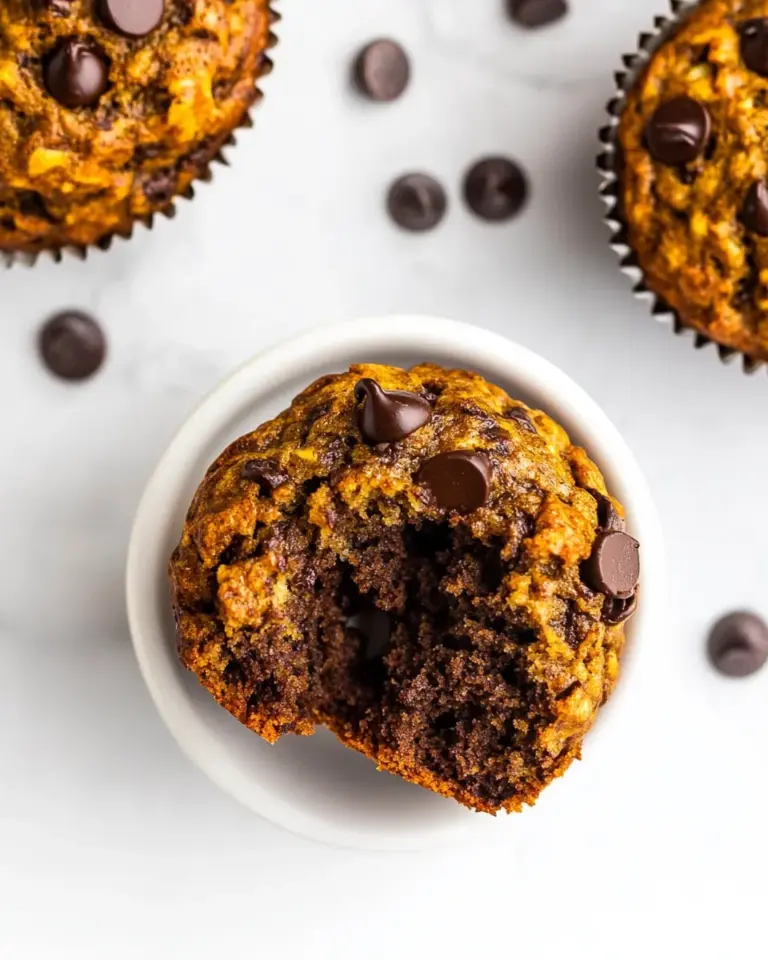 Homemade Healthy Banana Chocolate Chip Muffins photo