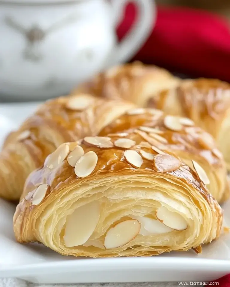 Easy Homemade Almond Croissants photo