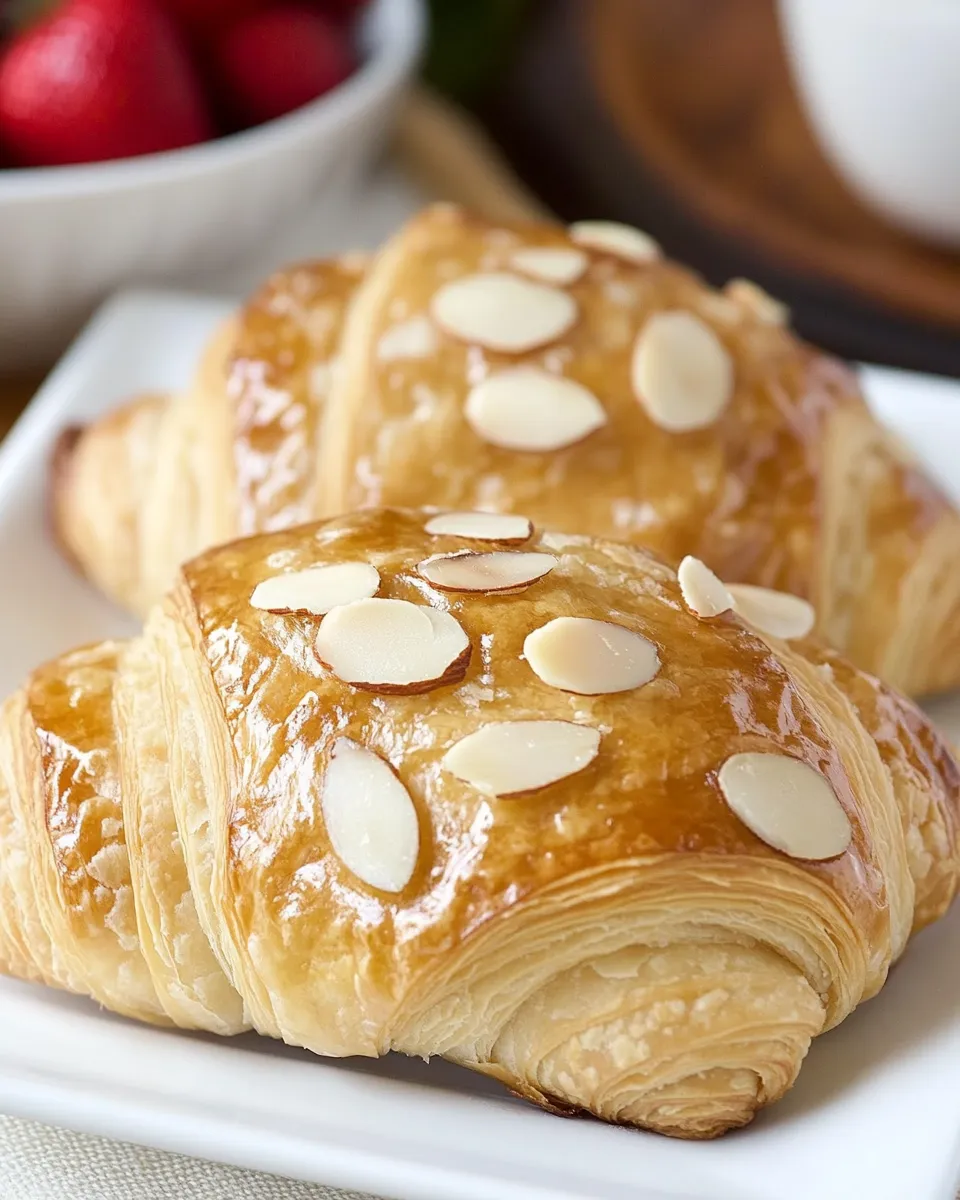Delicious Homemade Almond Croissants image