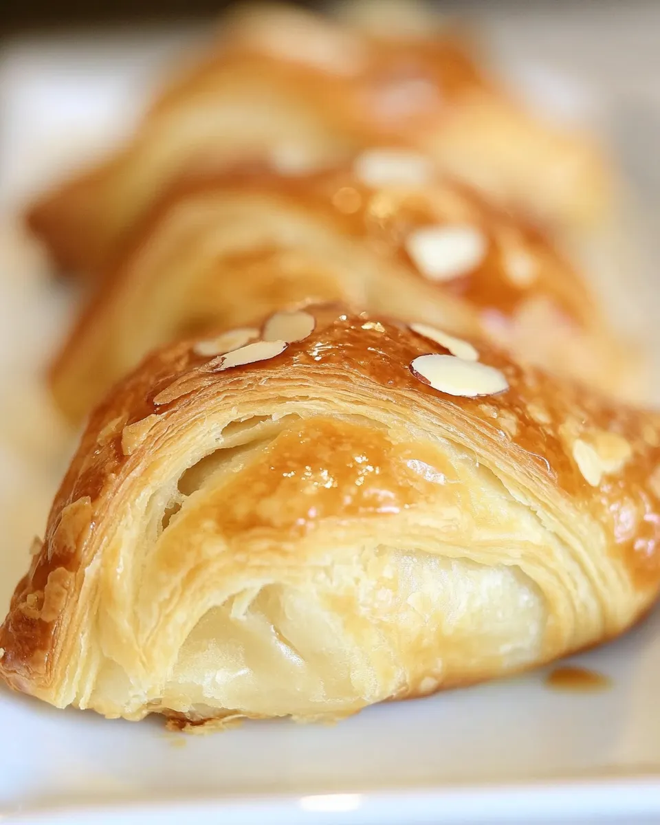 Classic Homemade Almond Croissants recipe photo