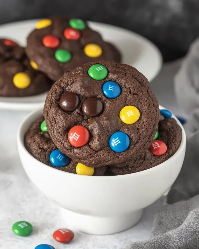 Homemade M&M Brownie Cookies photo