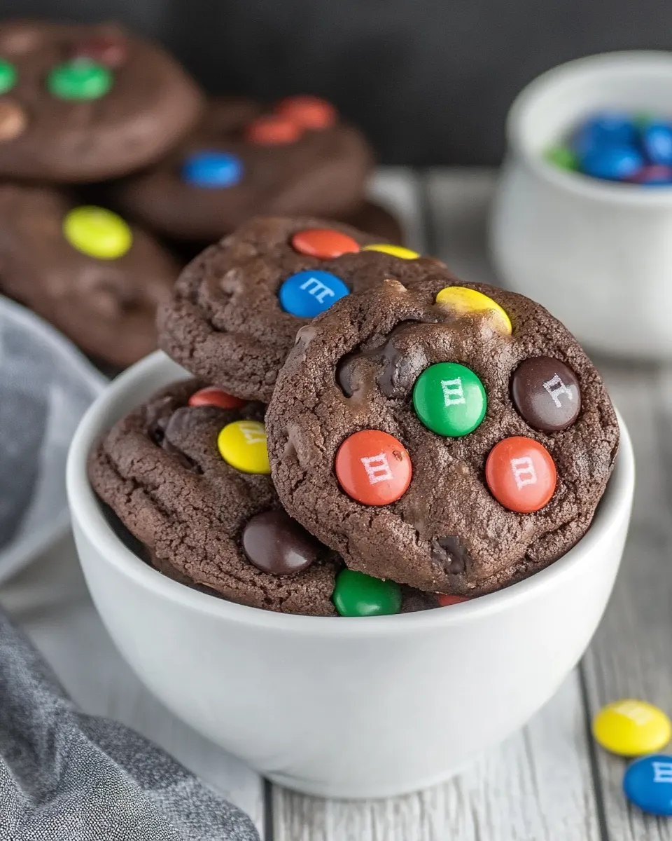 Classic M&M Brownie Cookies image