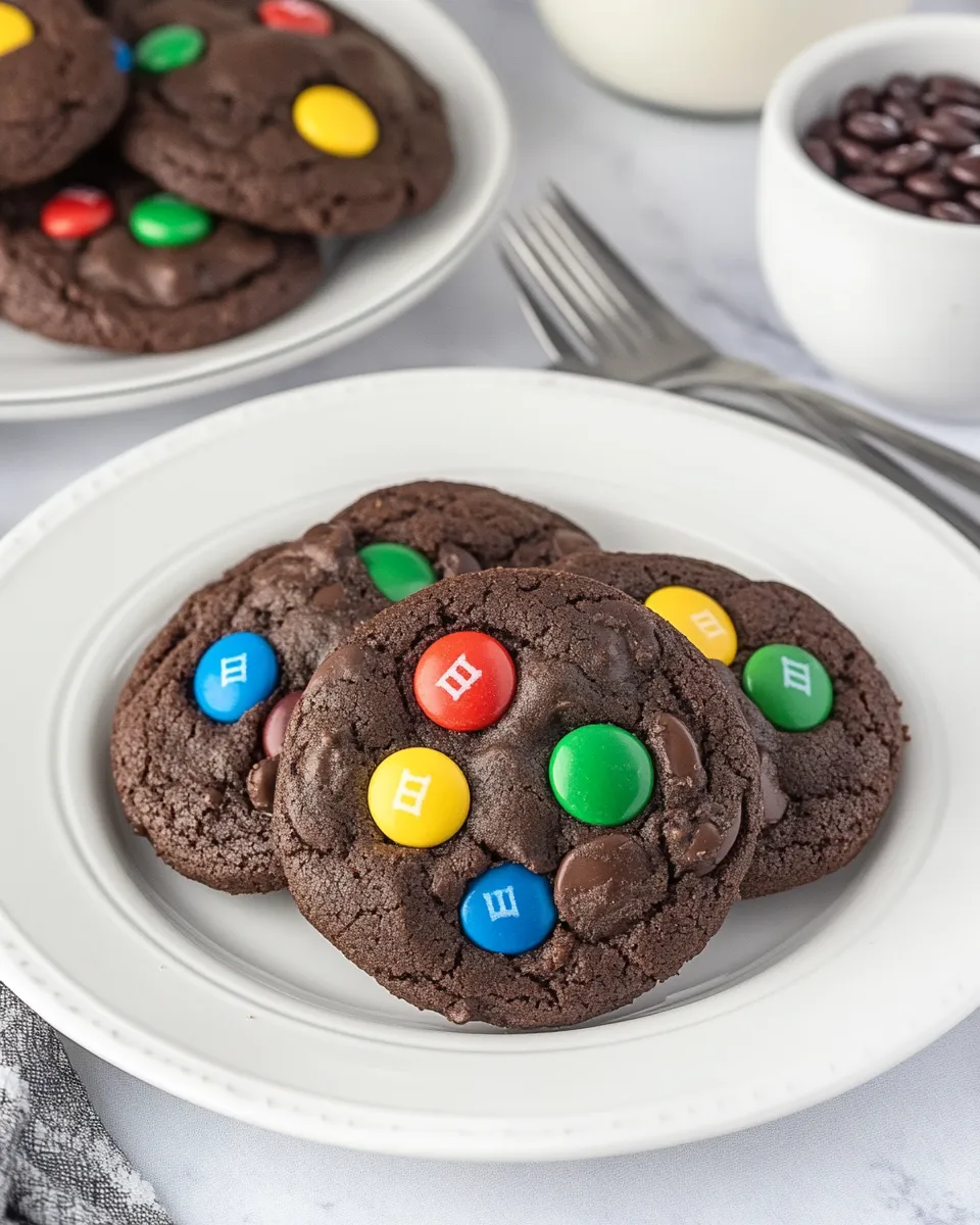 Delicious M&M Brownie Cookies shot