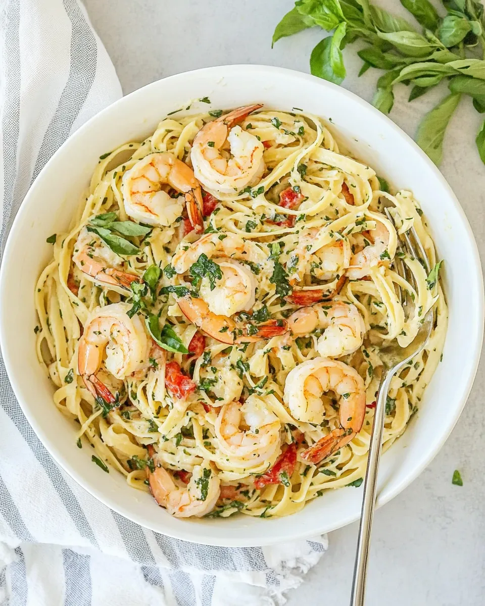 Delicious Mediterranean Shrimp Pasta (Gluten-Free, Dairy-Free) shot