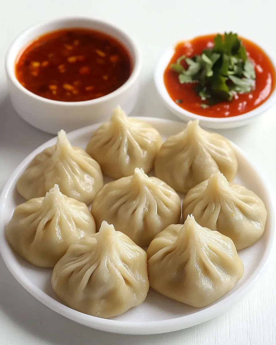 Classic Momo (Momos) food shot