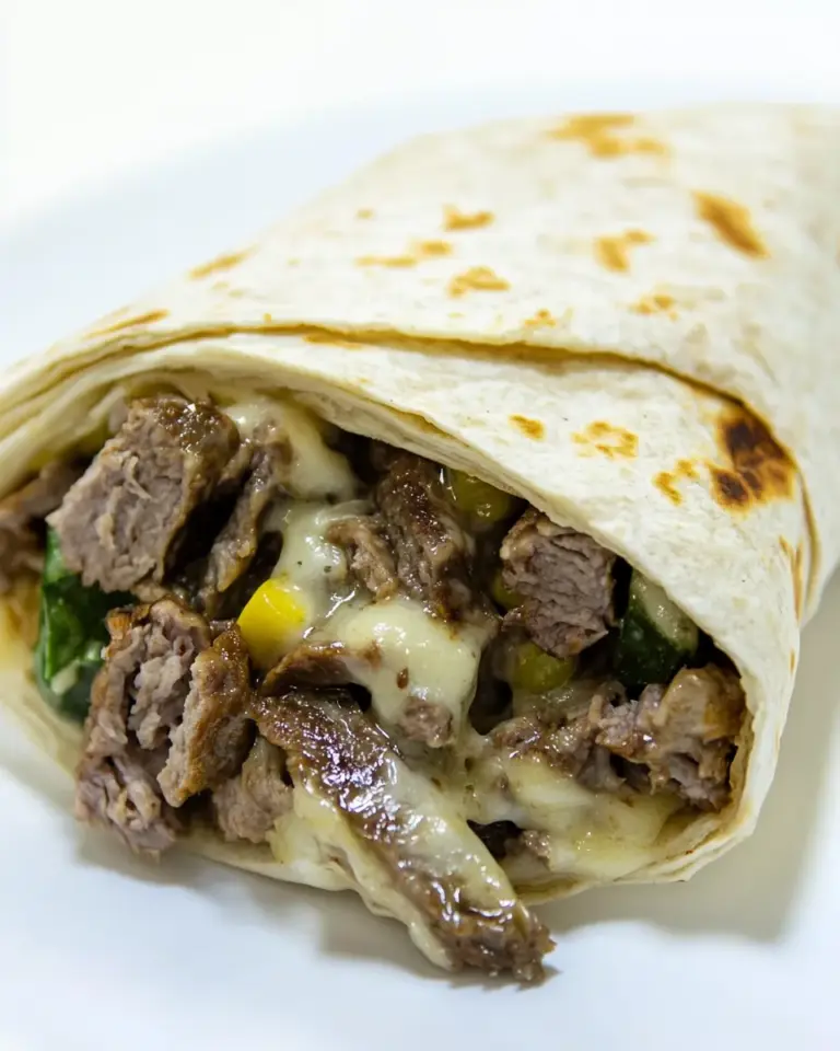 Homemade Philly Cheesesteak Wrap photo