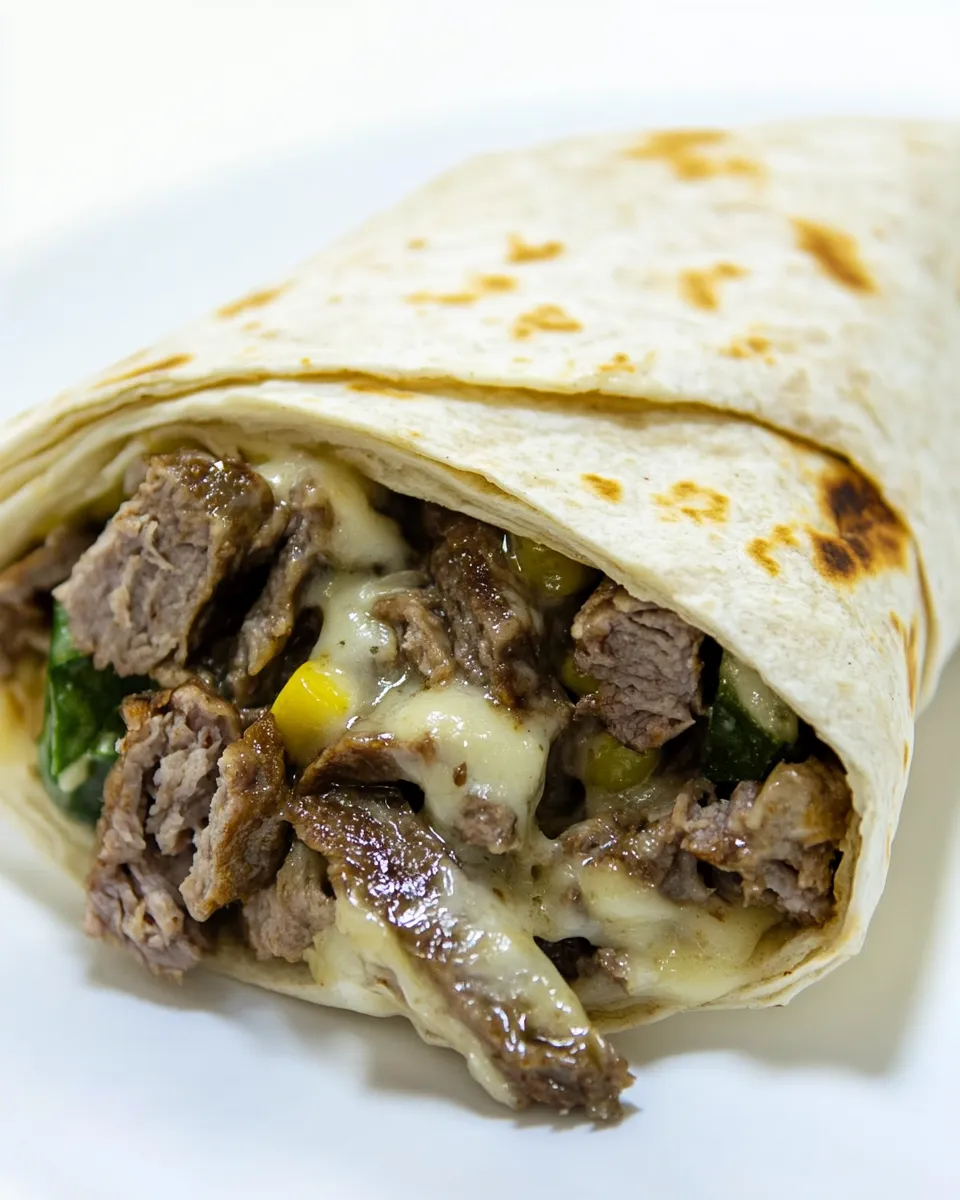 Homemade Philly Cheesesteak Wrap photo