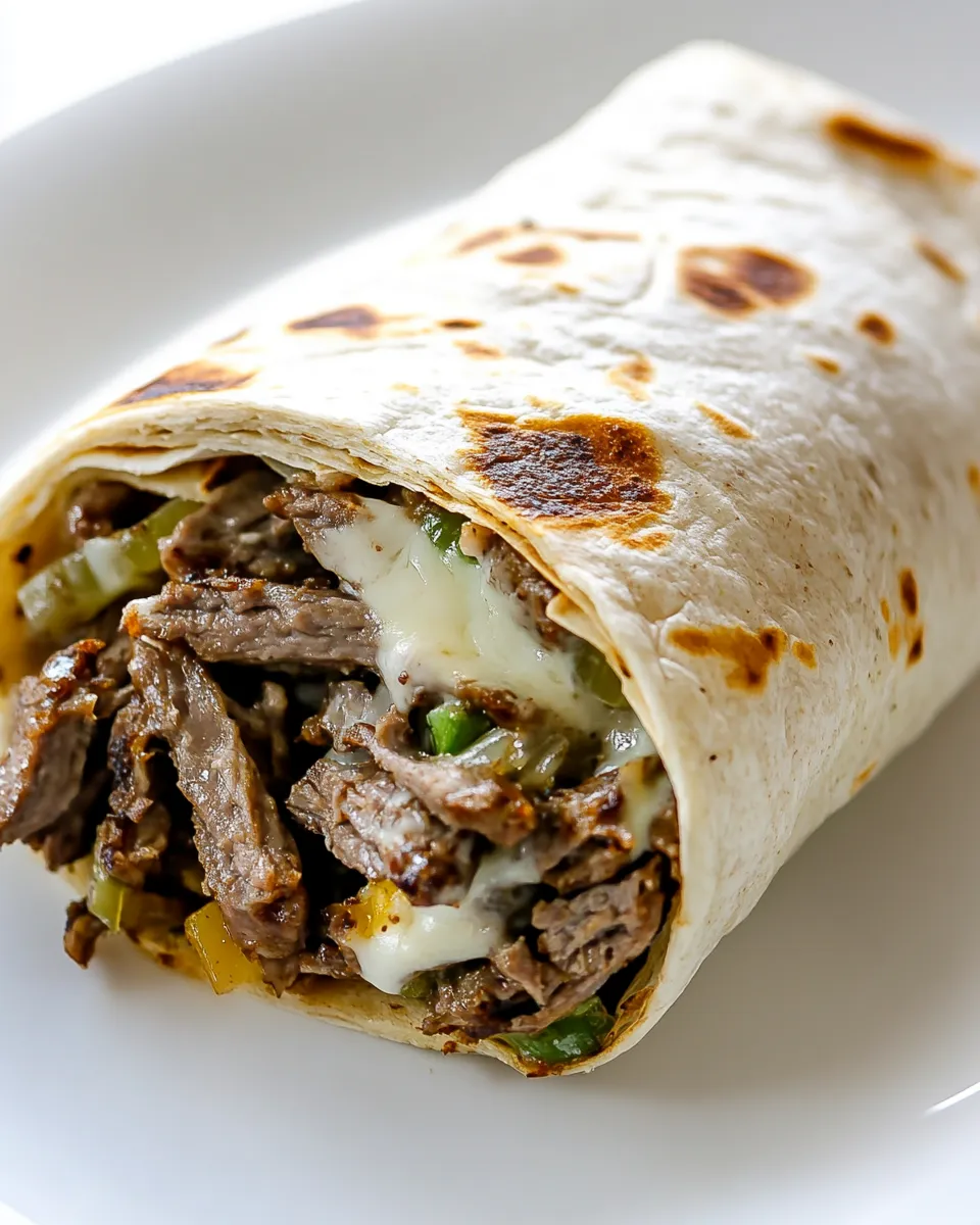 Easy Philly Cheesesteak Wrap recipe photo