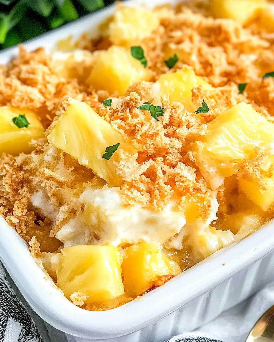 Easy Pineapple Cheese Casserole recipe photo