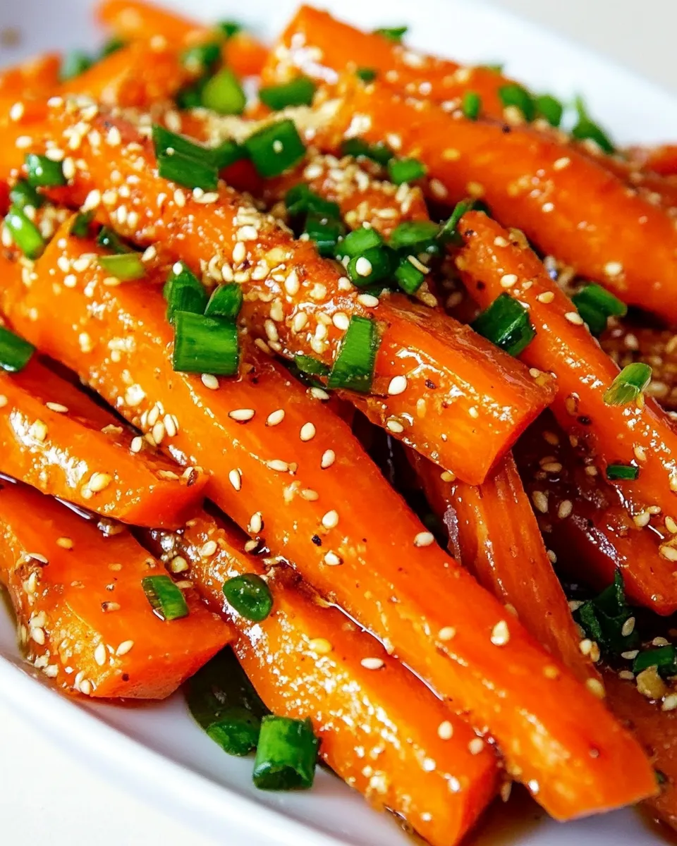 Delicious Roasted Carrots with Sesame Ponzu Vinaigrette image