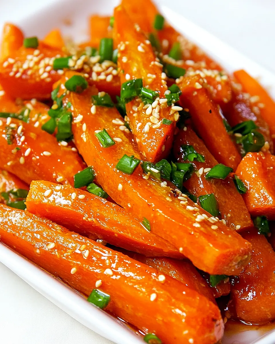 Savory Roasted Carrots with Sesame Ponzu Vinaigrette shot