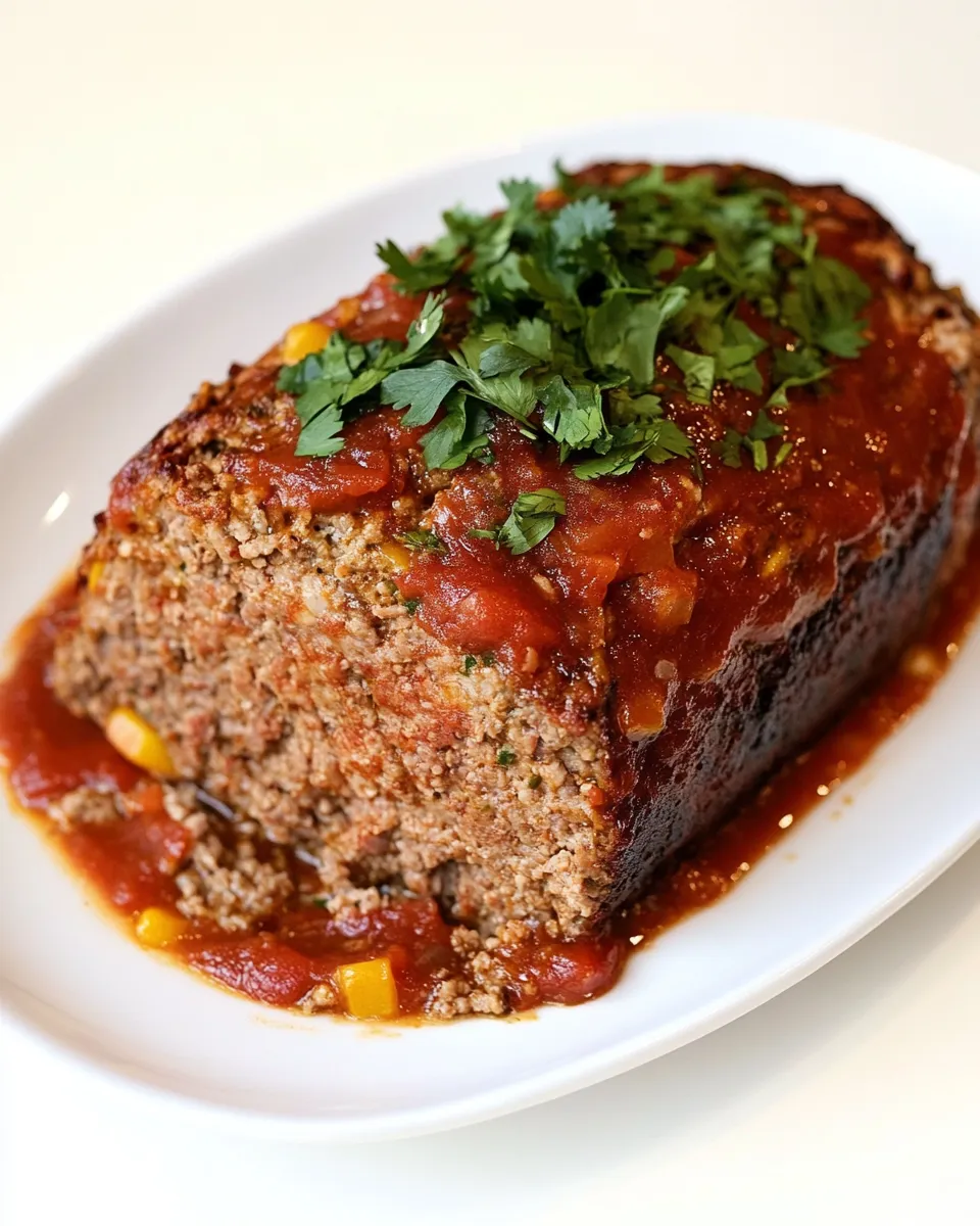 Delicious Slow Cooker Mexican Meatloaf shot