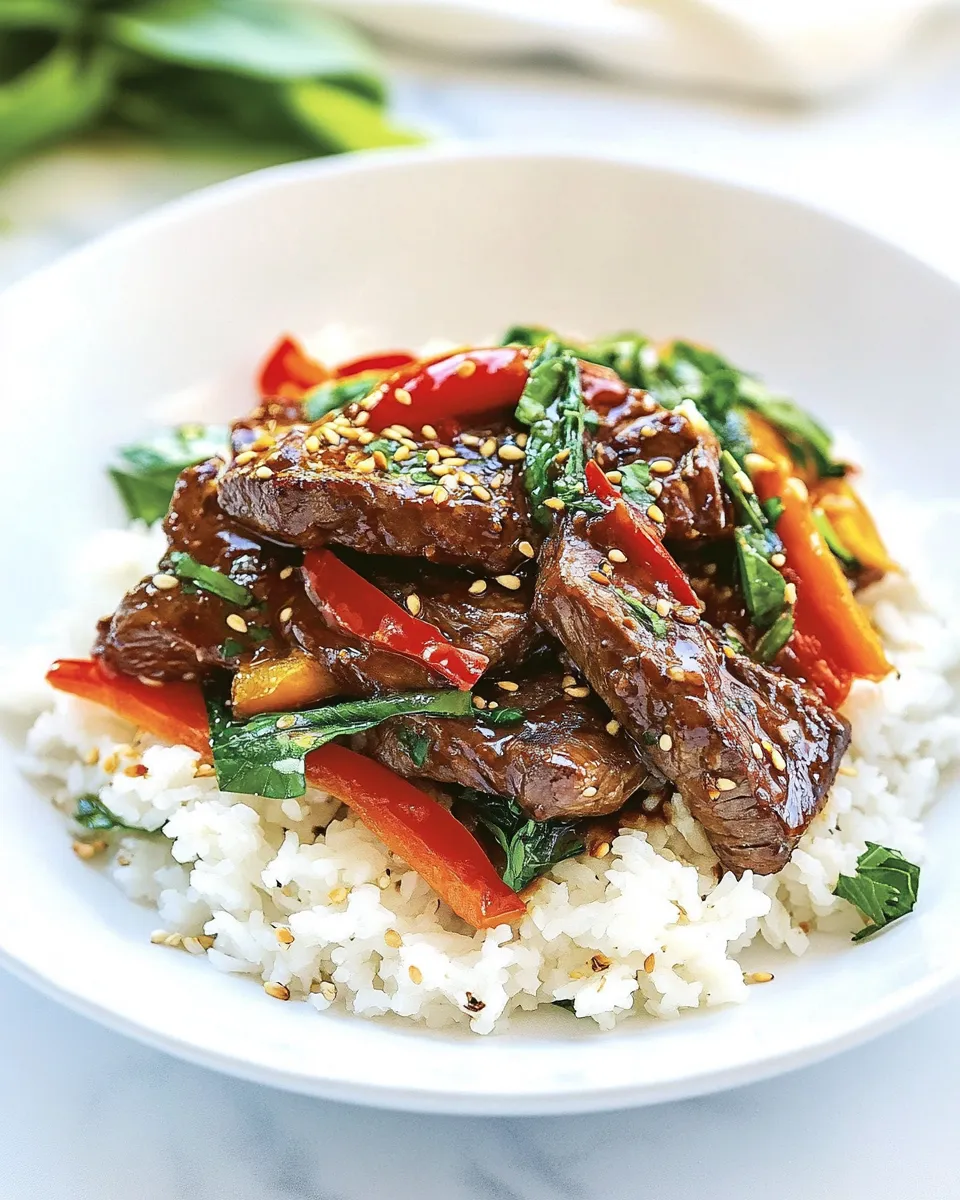Easy Sunday Suppers: 30-Minute Sriracha Pepper Steak recipe photo