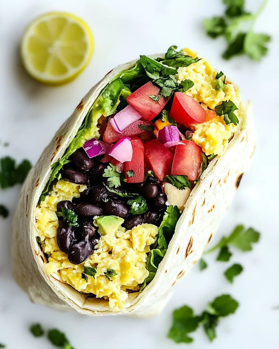 Homemade Vegan Breakfast Burrito photo