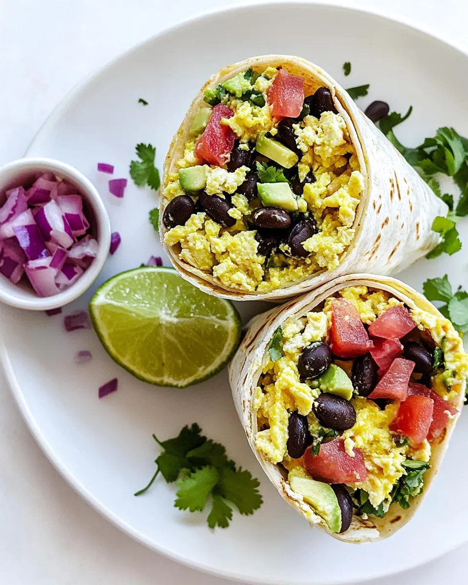 Delicious Vegan Breakfast Burrito shot