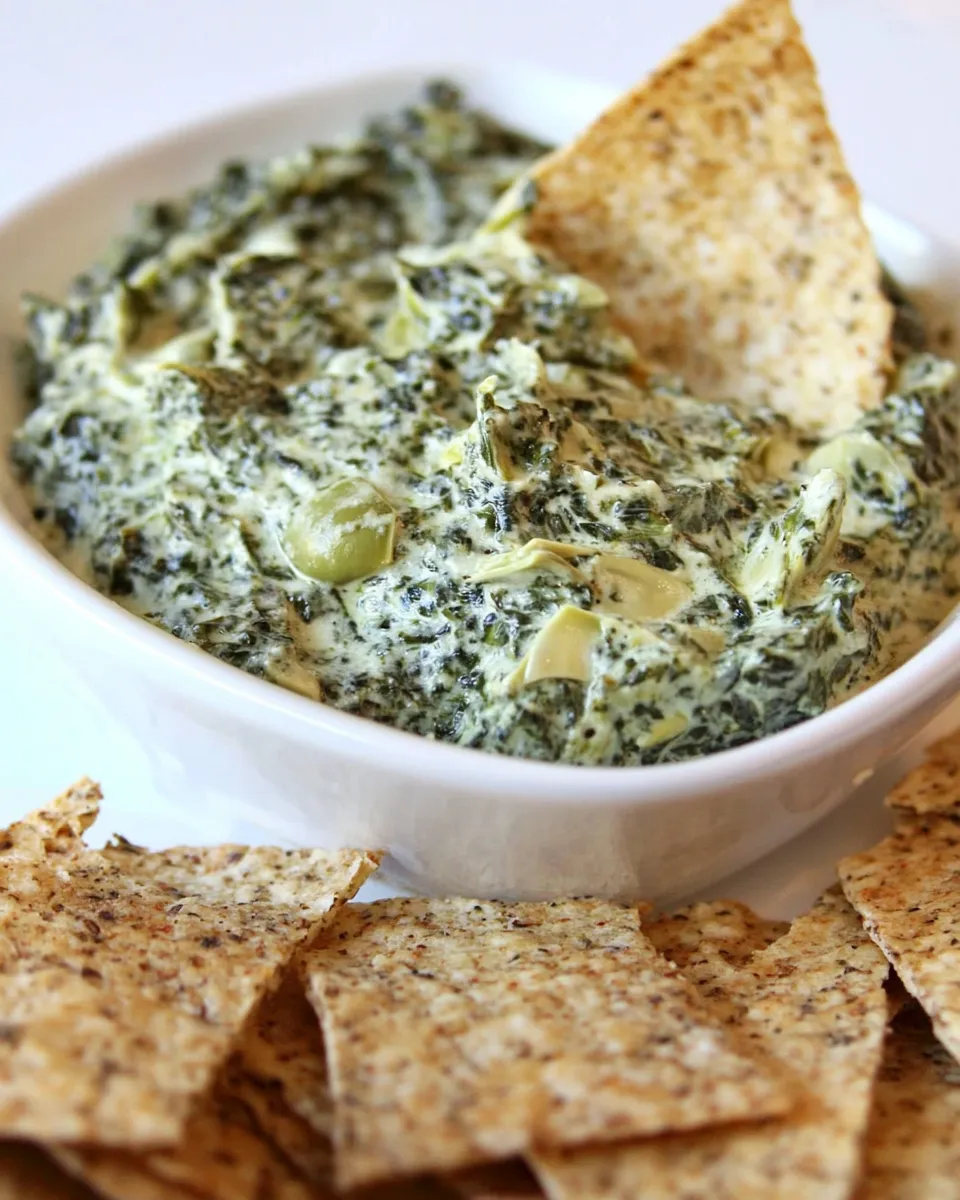 Easy Vegan Spinach and Artichoke Dip recipe photo