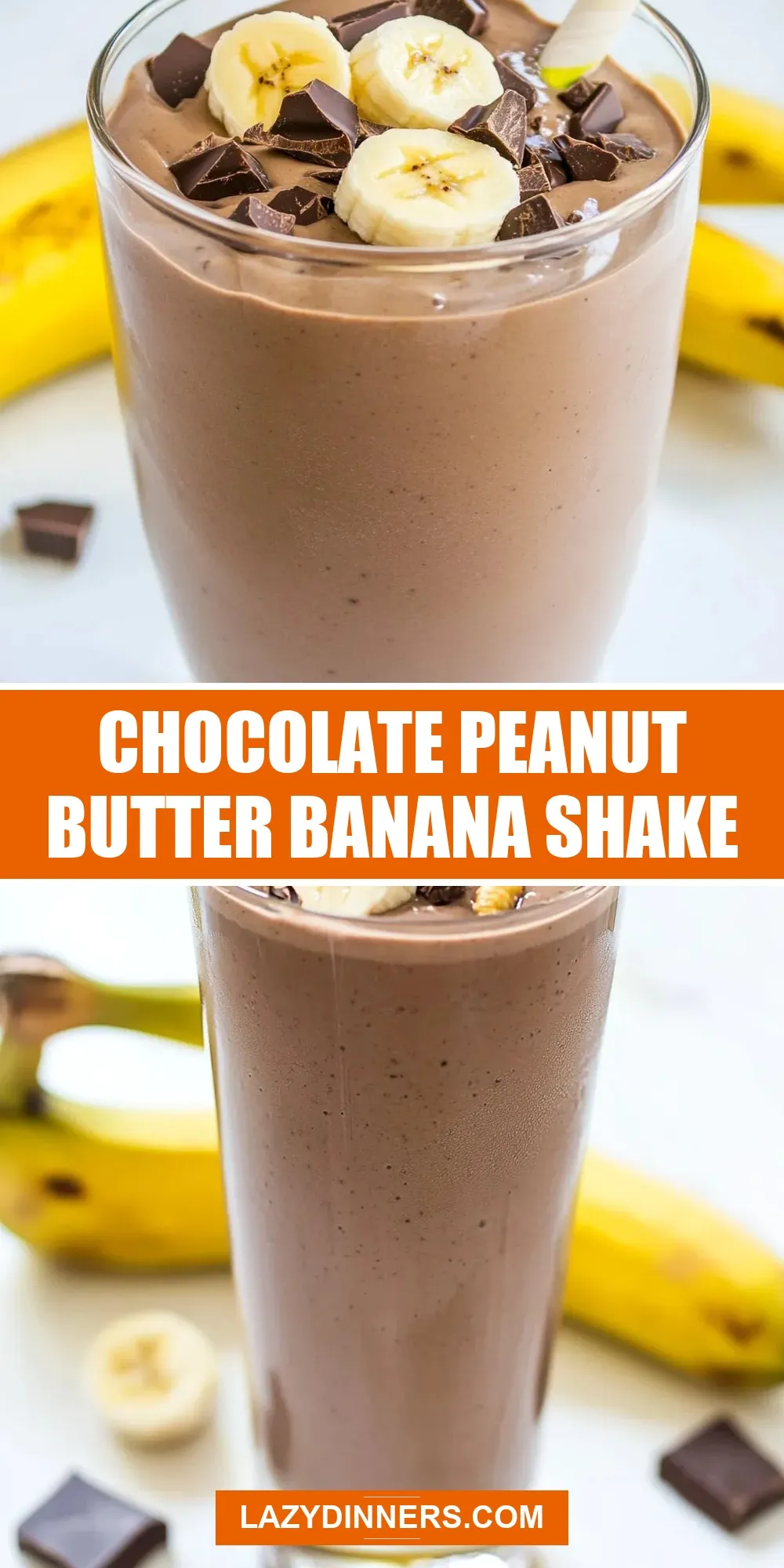 How To Make Ultimate Chocolate Peanut Butter Banana Shake