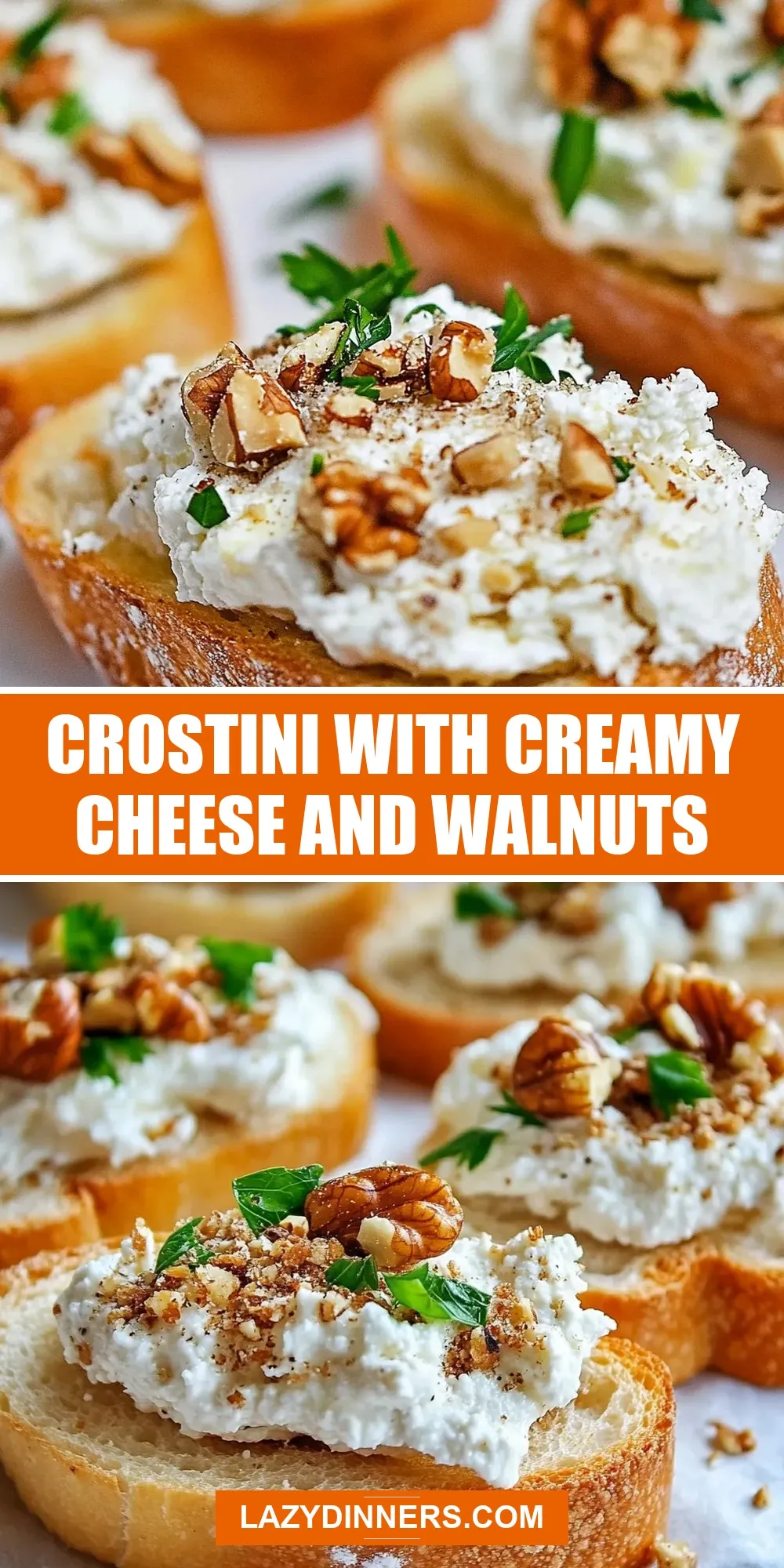 How To Make Amazing Crostini With Creamy Cheese And Walnuts