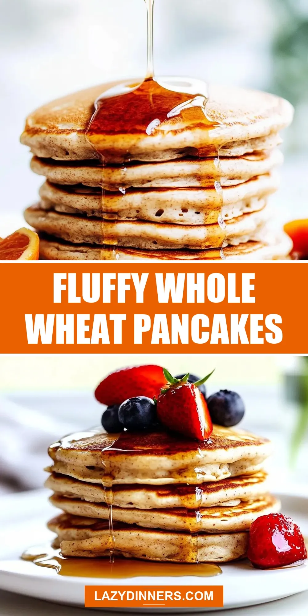 Fluffy Whole Wheat Pancakes (Flavorful & Delicious)