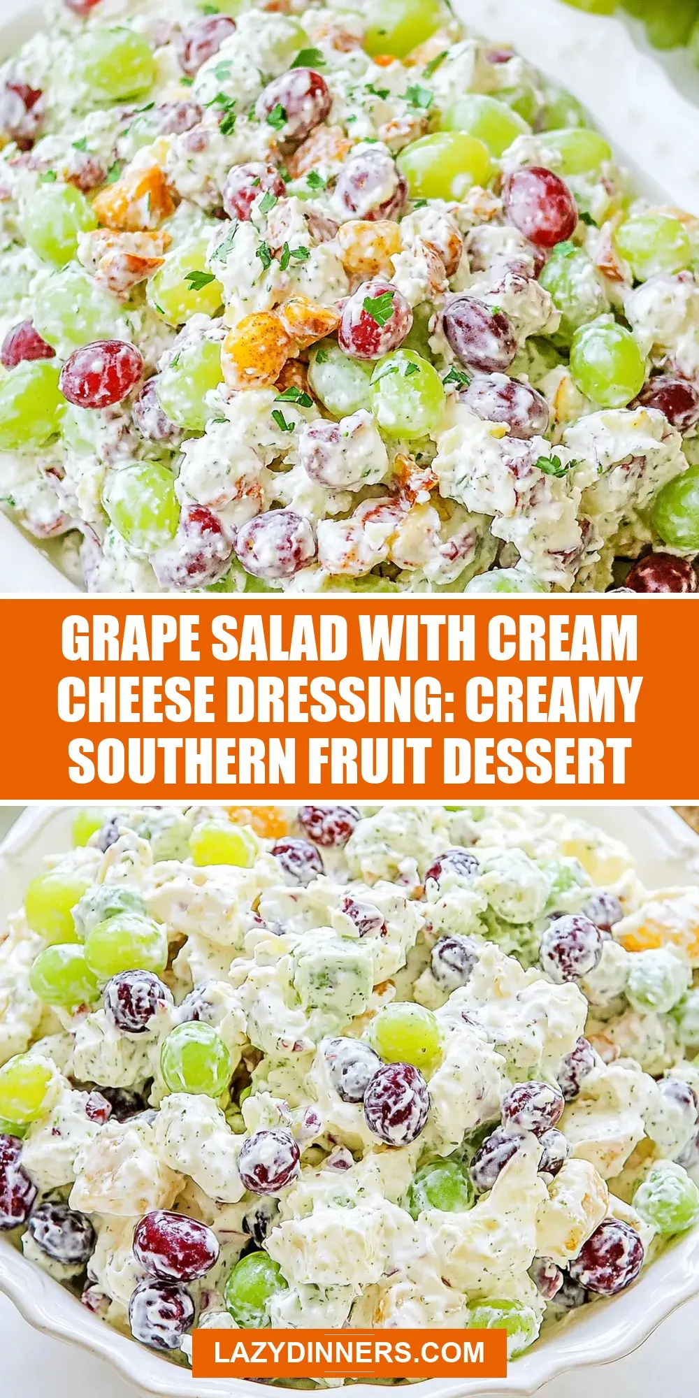 Easy Grape Salad With Cream Cheese Dressing: Creamy Southern Fruit Dessert
