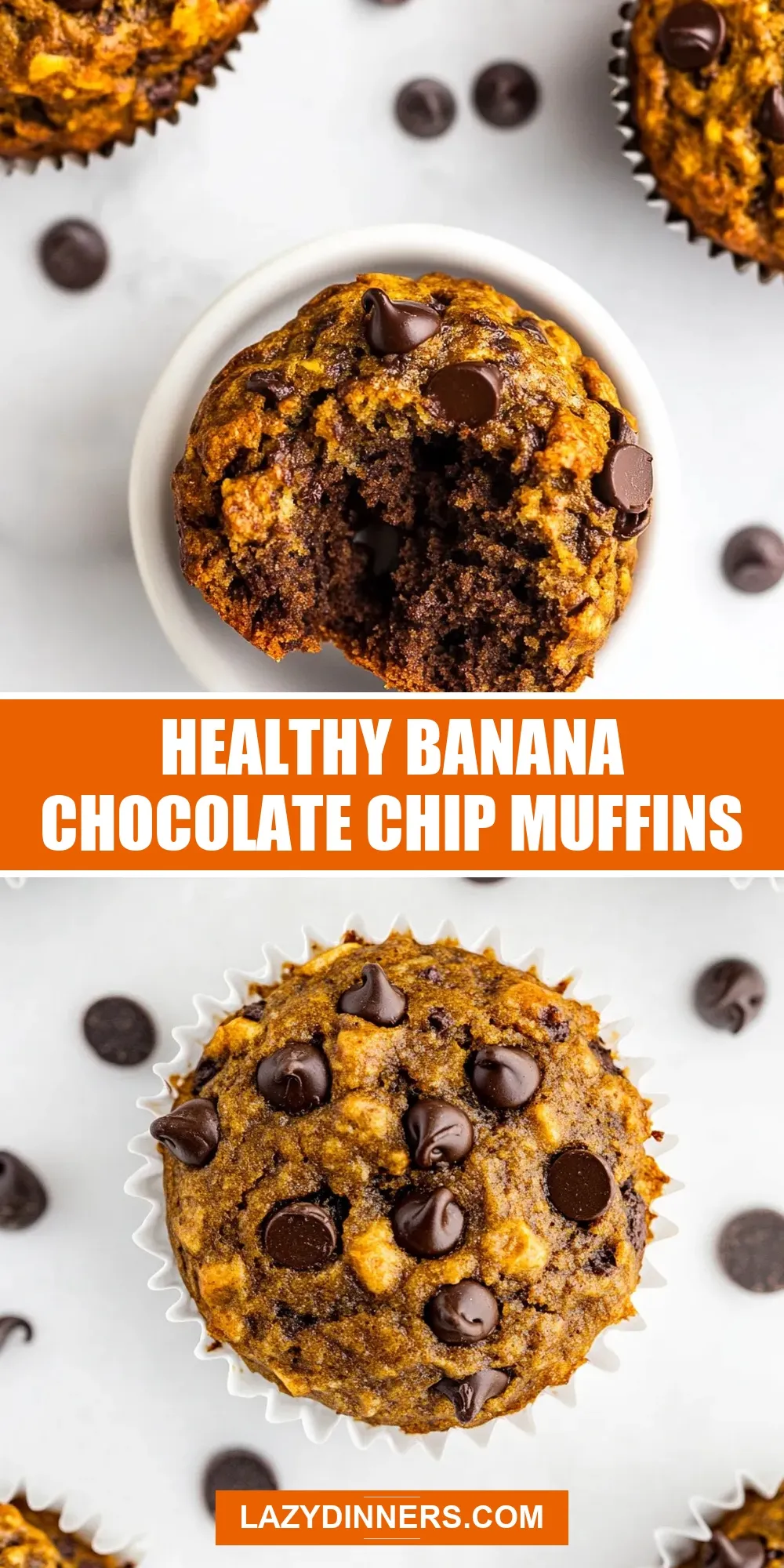 The Best Healthy Banana Chocolate Chip Muffins Ever