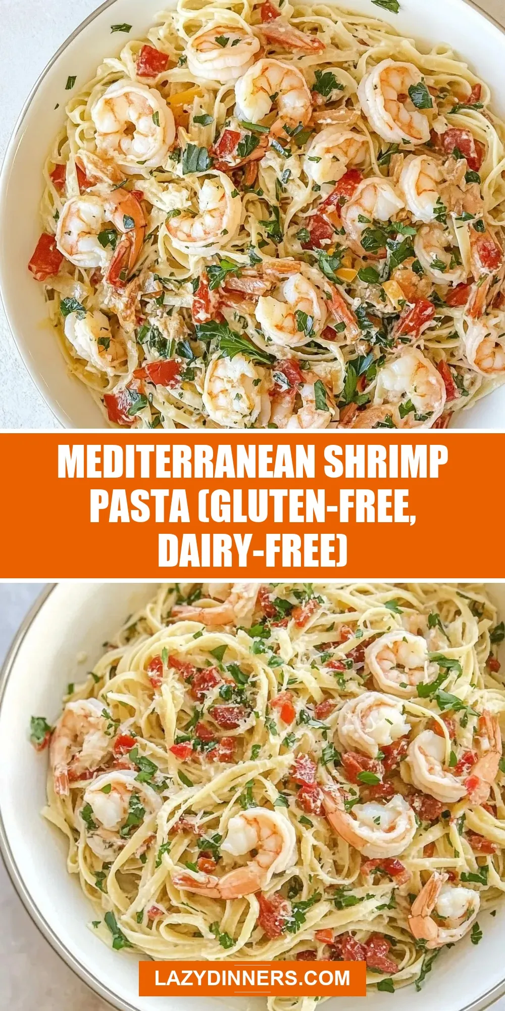 Mediterranean Shrimp Pasta (Gluten-Free, Dairy-Free) Recipe