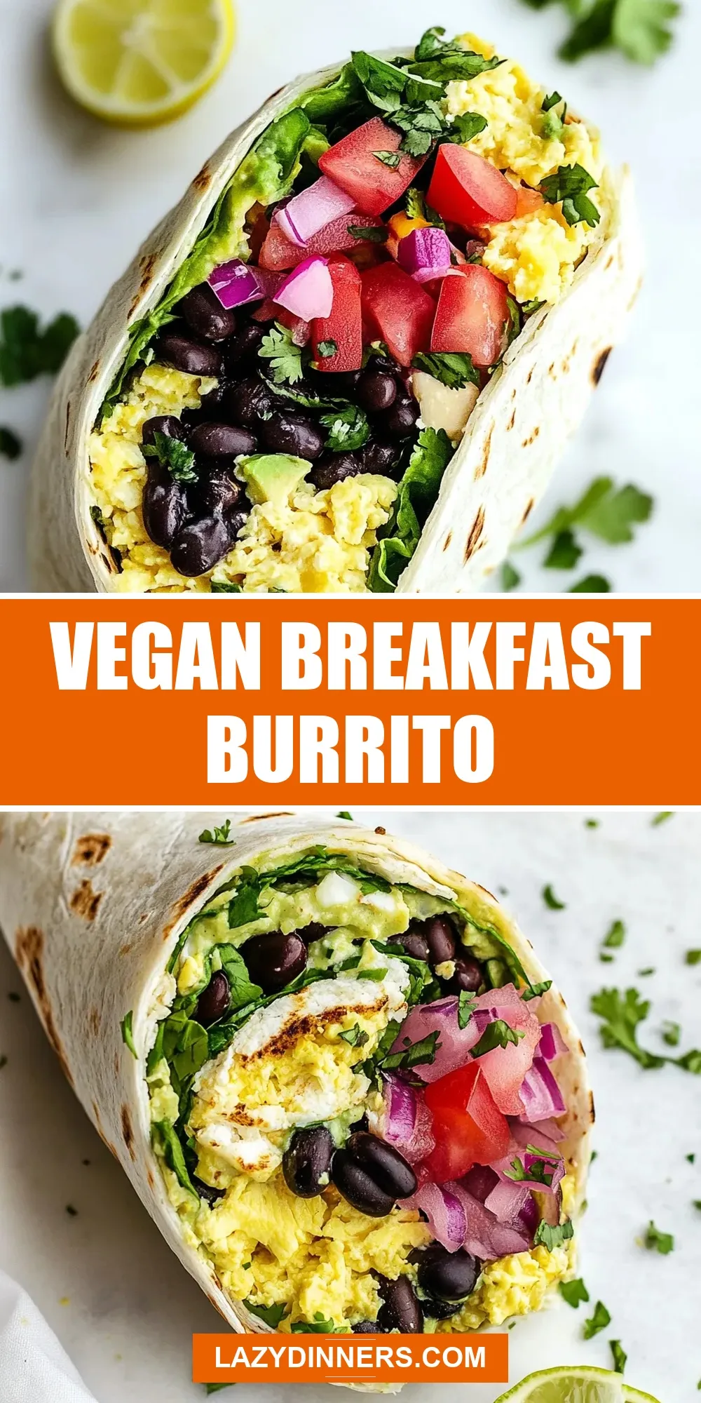 Simple Vegan Breakfast Burrito